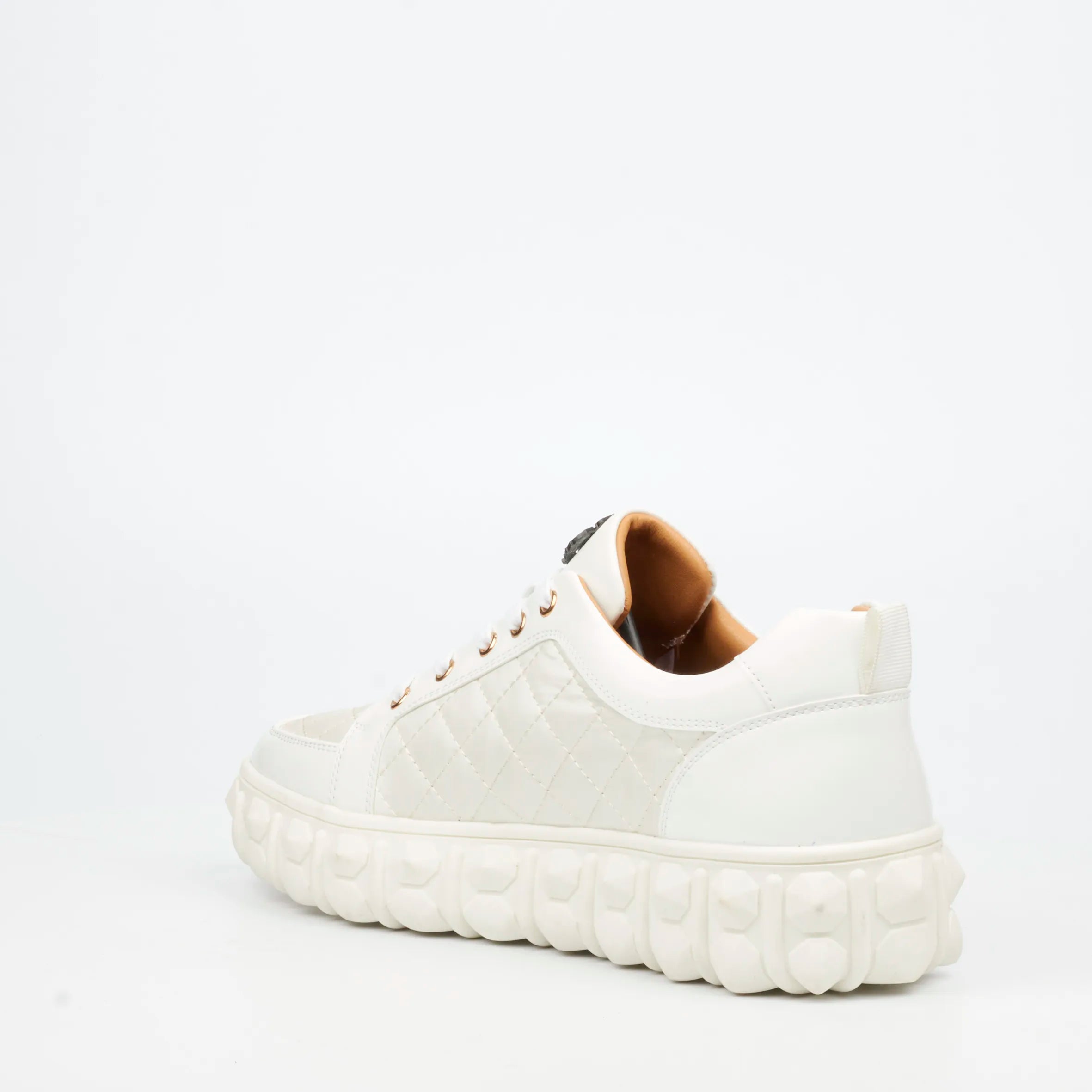 Mazerata Pigale 38 Faux Patent / Nylon Sneaker - White