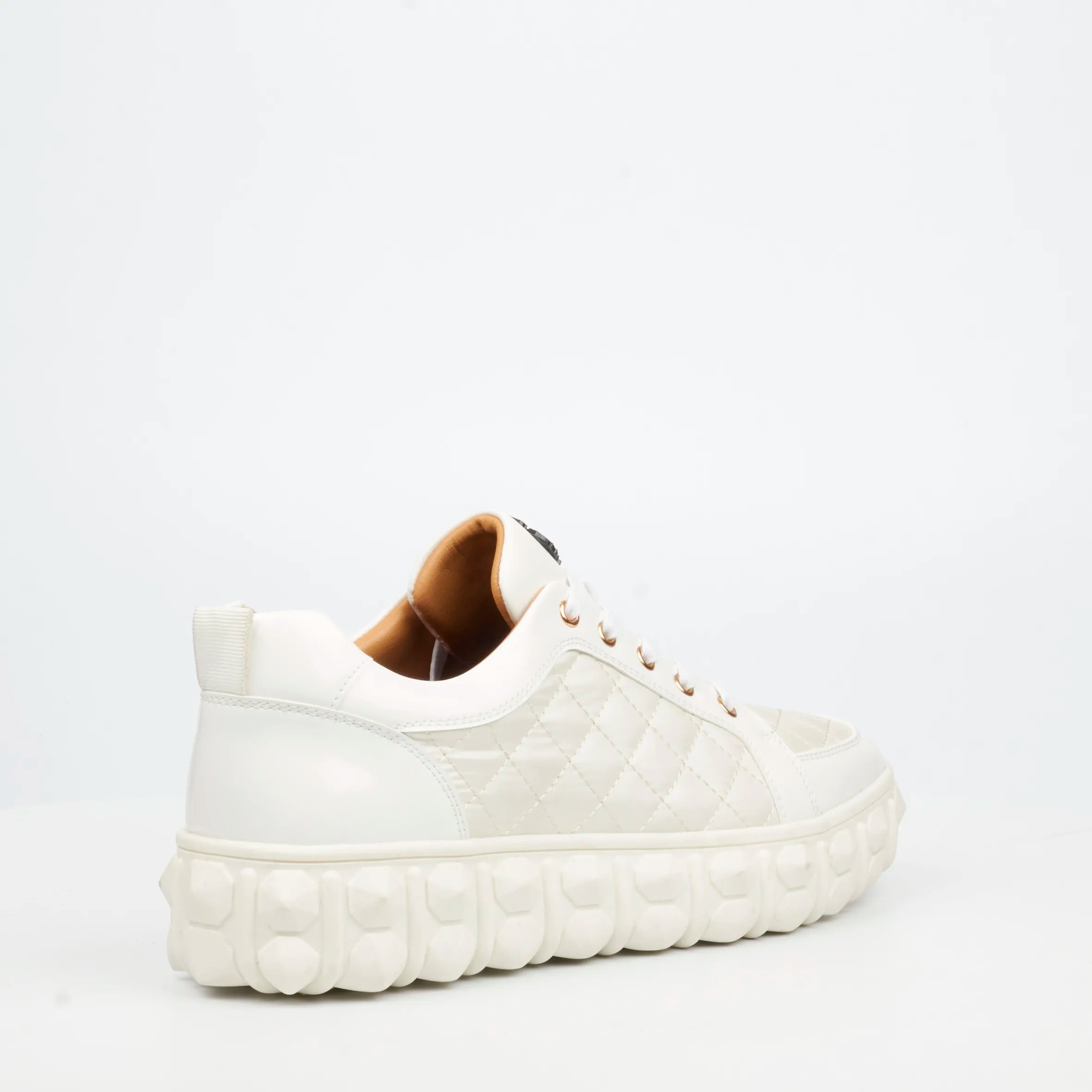 Mazerata Pigale 38 Faux Patent / Nylon Sneaker - White