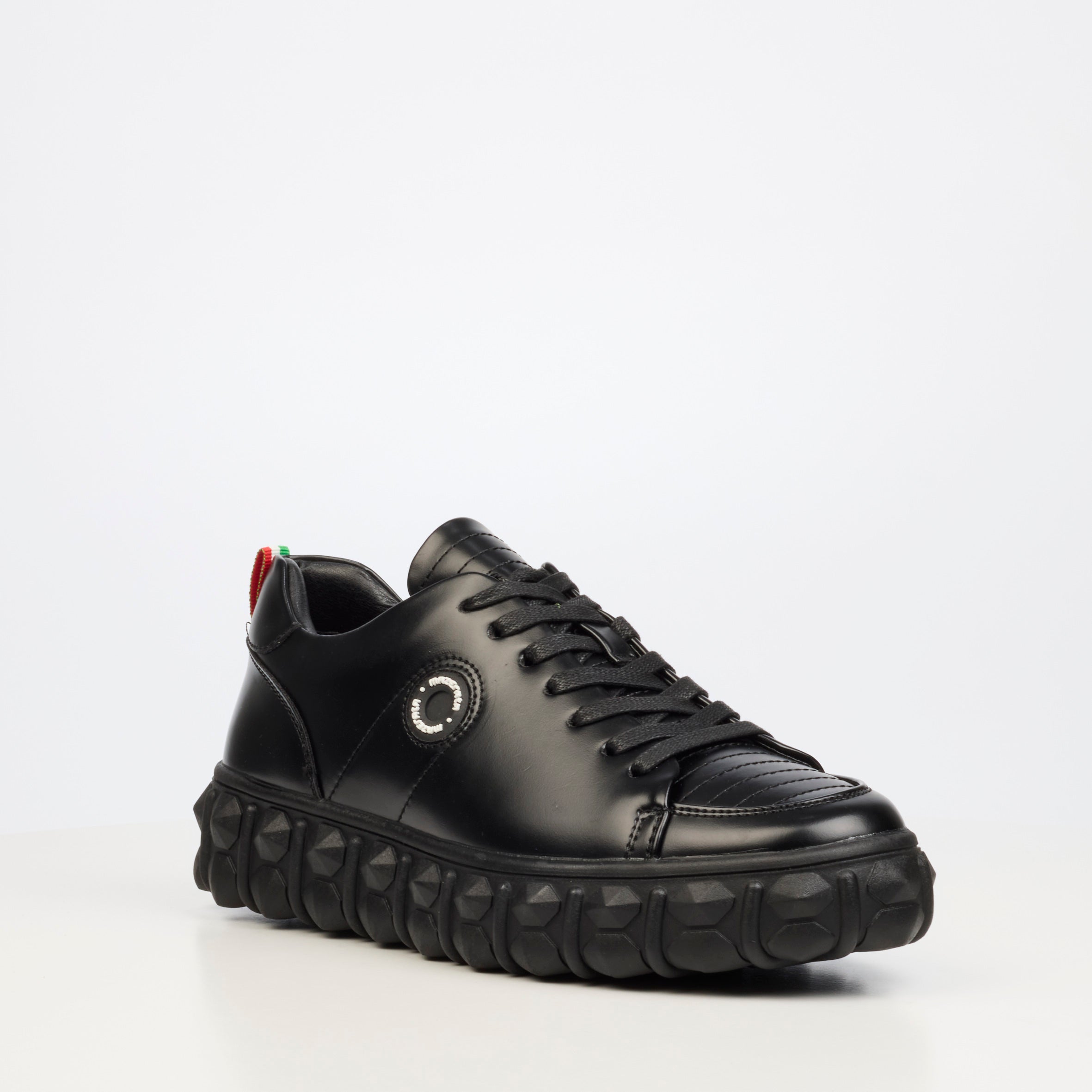 Mazerata Pigale 39 Faux Wax Sneaker - Black