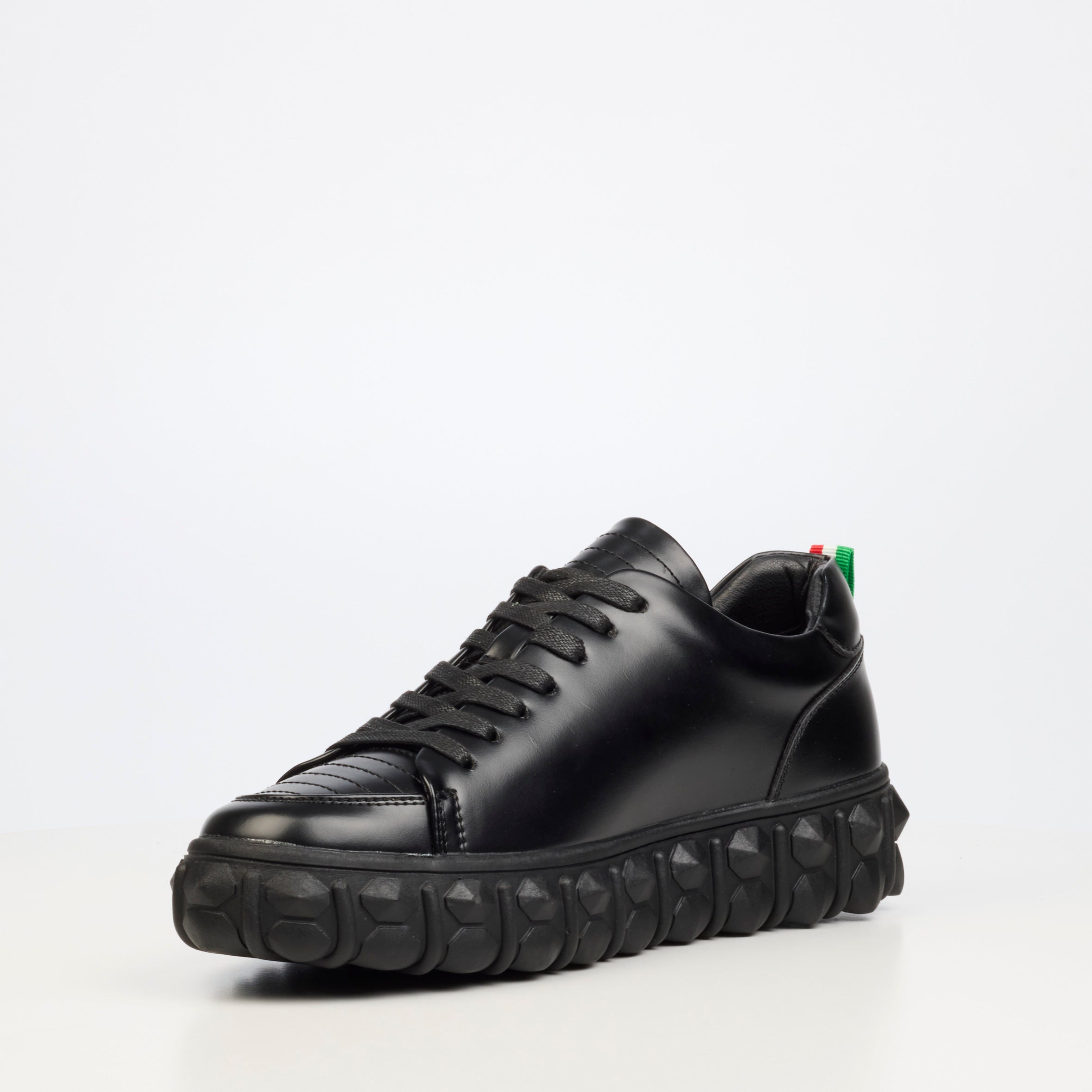 Mazerata Pigale 39 Faux Wax Sneaker - Black
