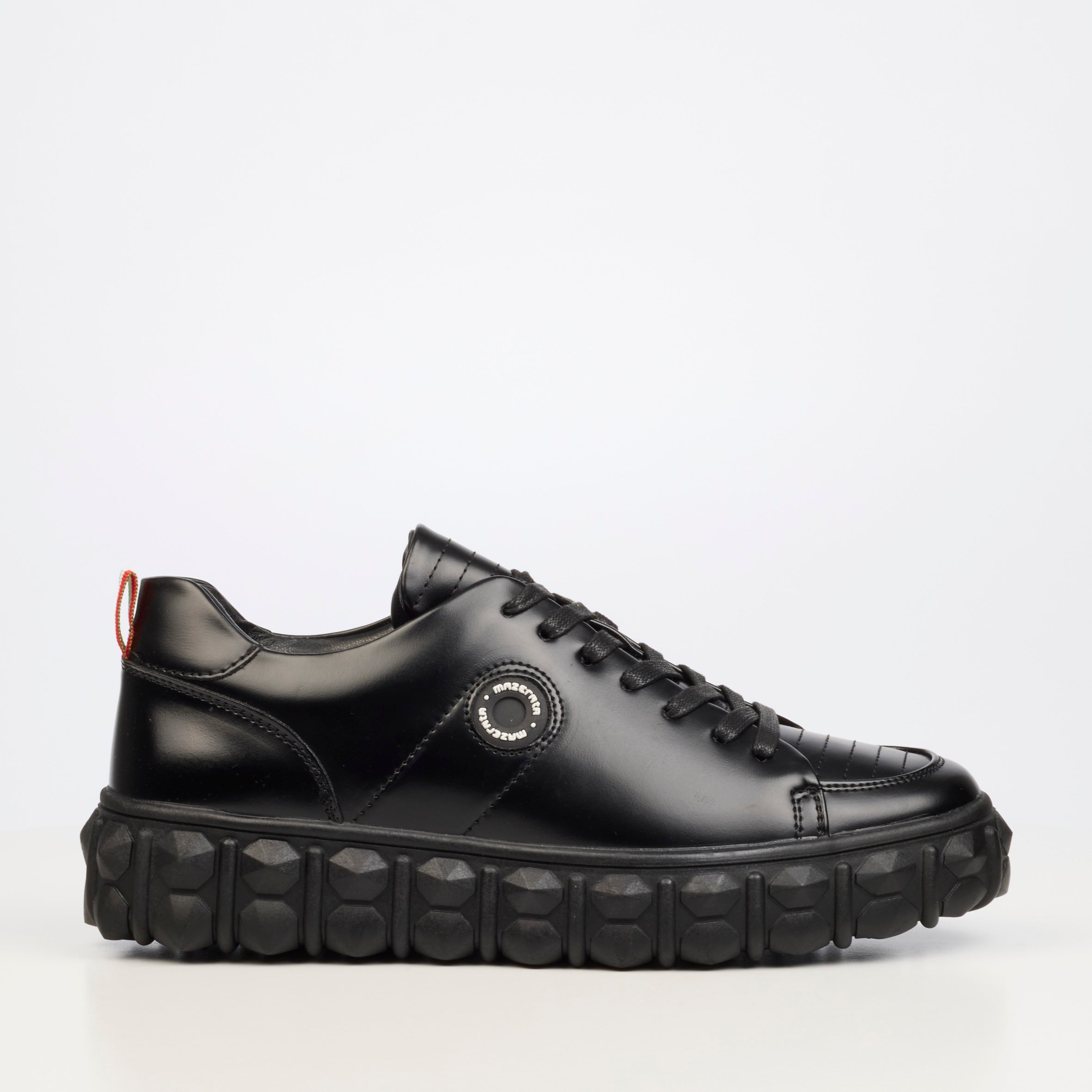 Mazerata Pigale 39 Faux Wax Sneaker - Black