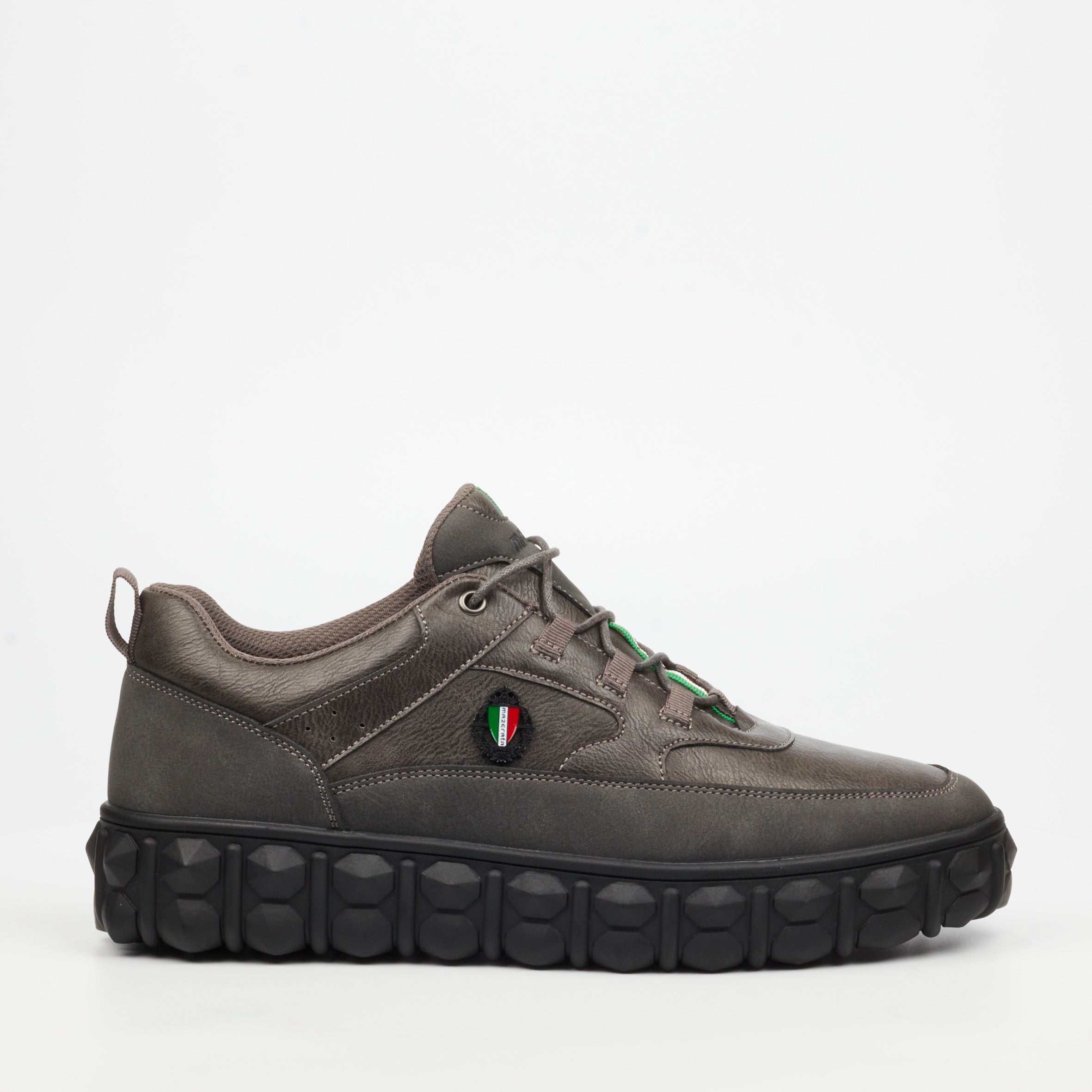 Mazerata Pigale 5 Faux Nubuck Sneaker - Grey footwear Mazerata