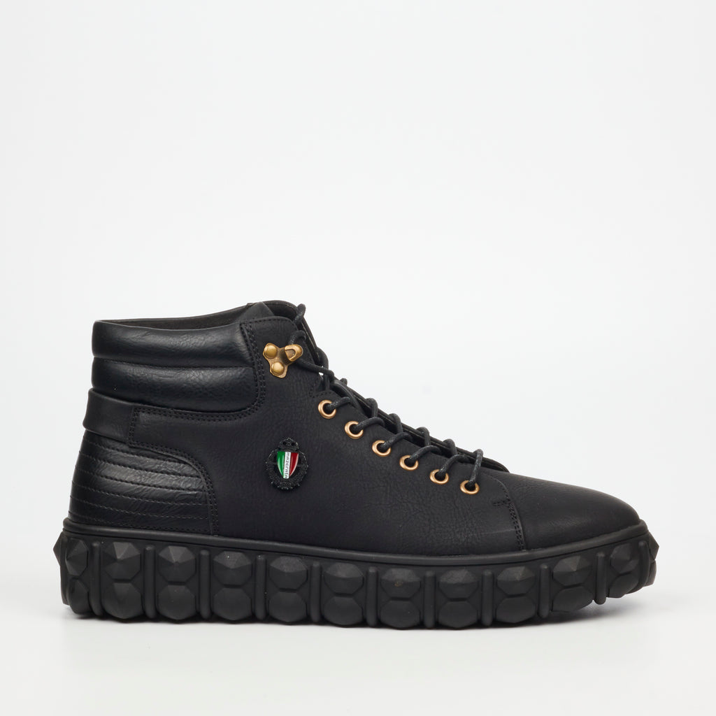 Mazerata Pigale 7 Faux Nubuck / Faux Wax - Black footwear Mazerata