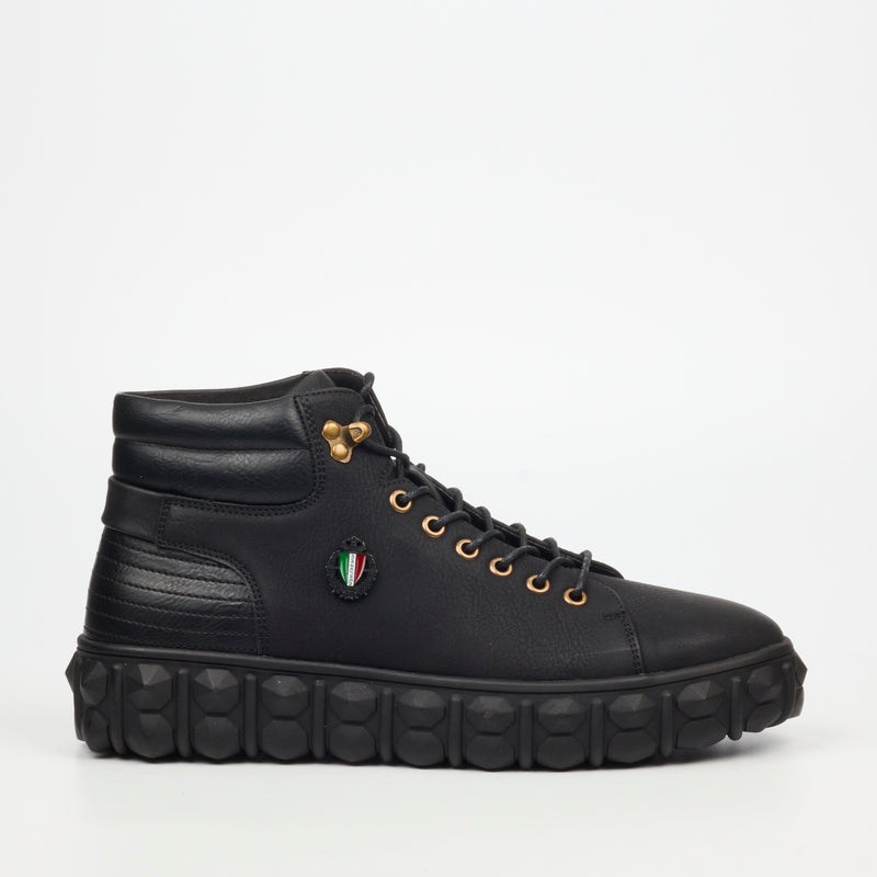 Mazerata Pigale 7 Faux Nubuck / Faux Wax - Black footwear Mazerata