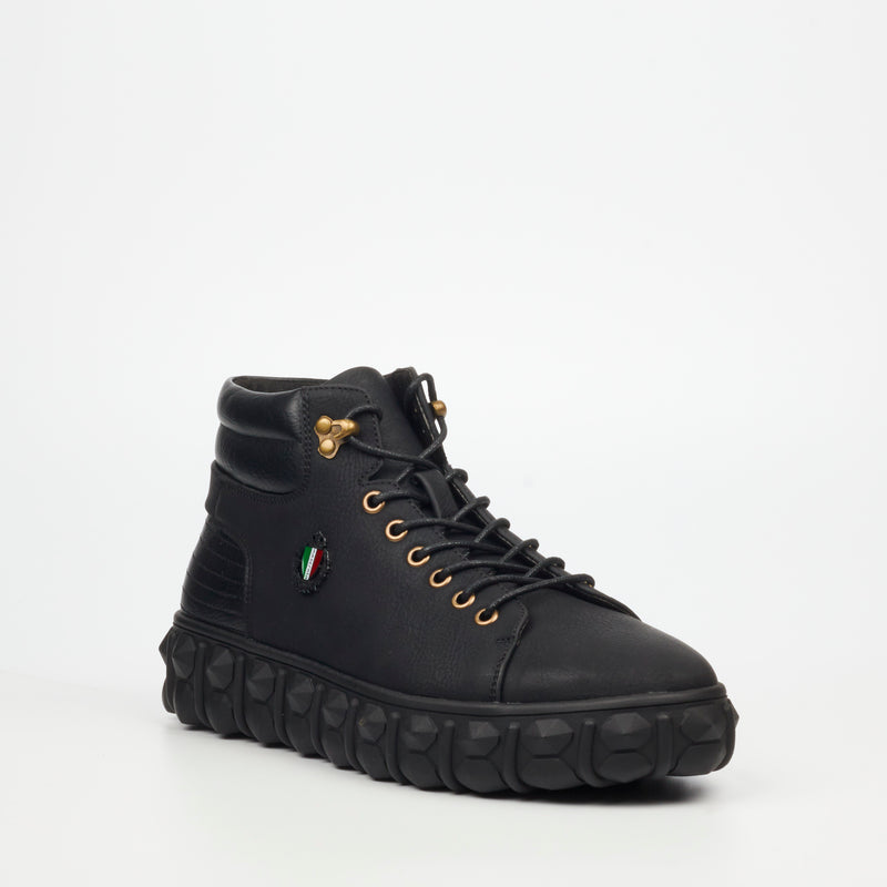 Mazerata Pigale 7 Faux Nubuck / Faux Wax - Black footwear Mazerata