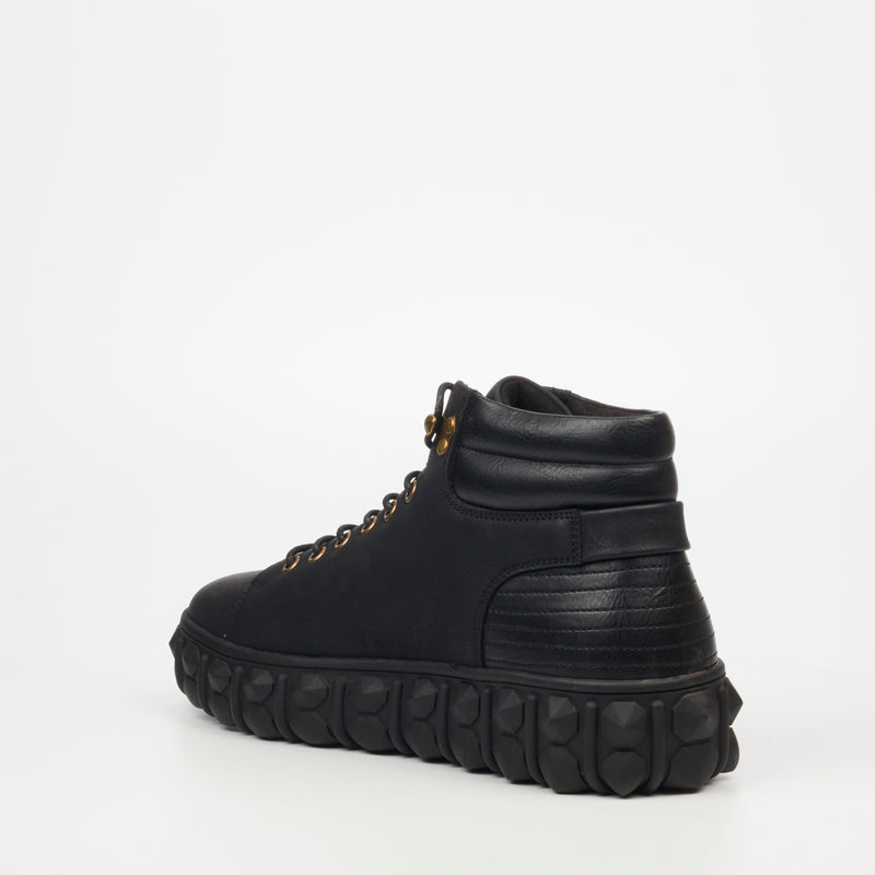 Mazerata Pigale 7 Faux Nubuck / Faux Wax - Black footwear Mazerata