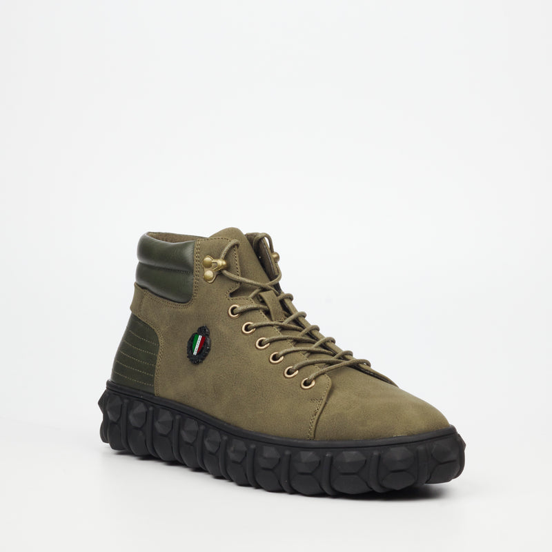 Mazerata Pigale 7 Faux Nubuck / Faux Wax Ankle Boot - Olive