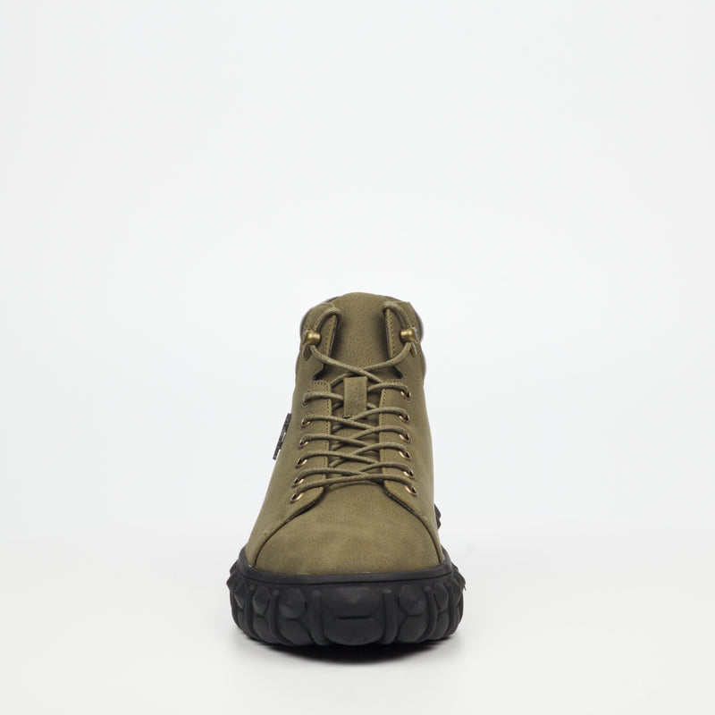 Mazerata Pigale 7 Faux Nubuck / Faux Wax Ankle Boot - Olive