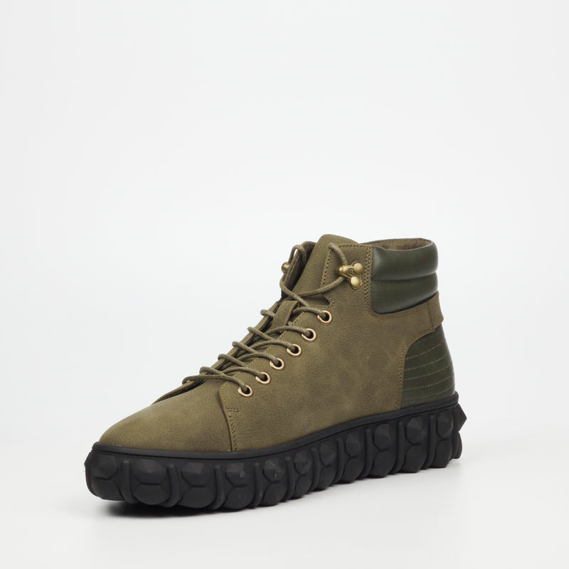 Mazerata Pigale 7 Faux Nubuck / Faux Wax Ankle Boot - Olive