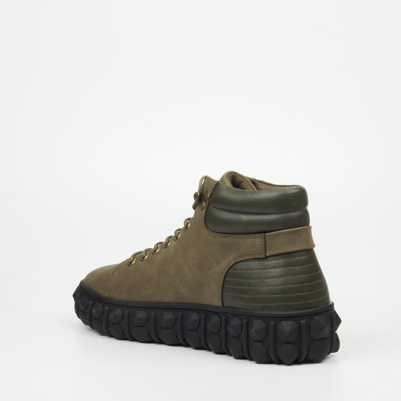 Mazerata Pigale 7 Faux Nubuck / Faux Wax Ankle Boot - Olive