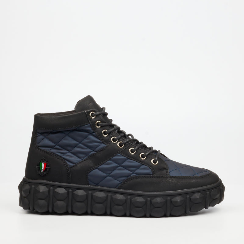 Mazerata Pigale 8 Faux Nubuck / Nylon Ankle Boot - Navy footwear Mazerata