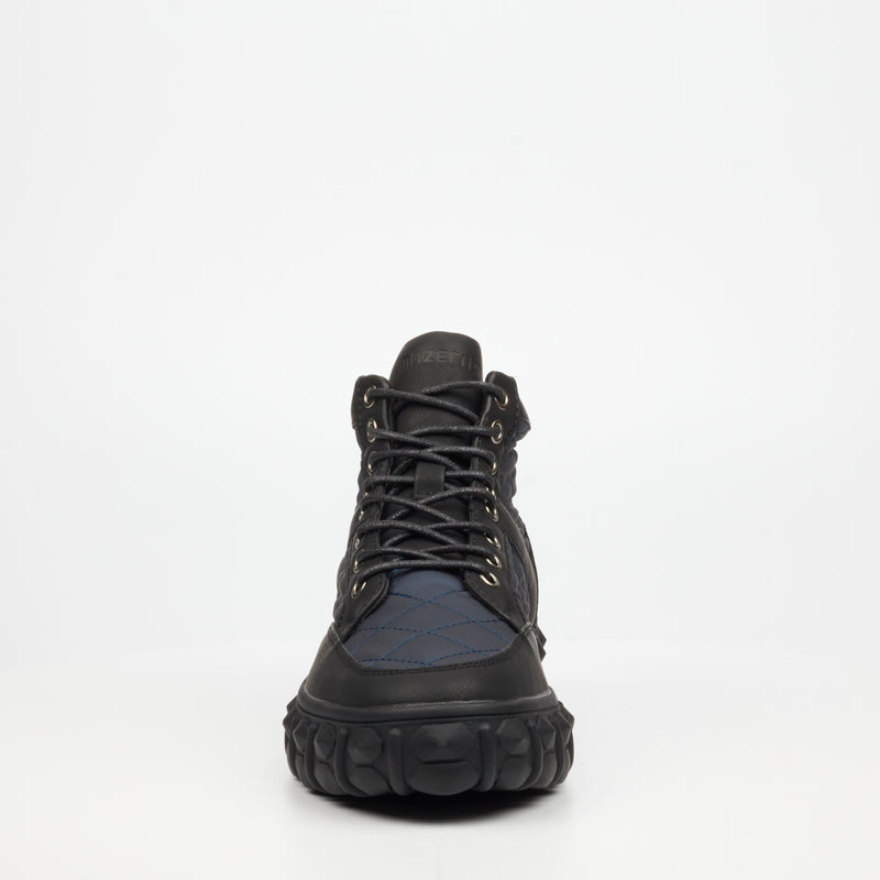 Mazerata Pigale 8 Faux Nubuck / Nylon Ankle Boot - Navy footwear Mazerata