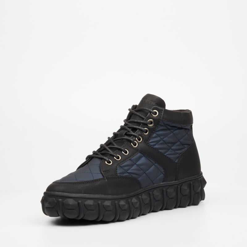 Mazerata Pigale 8 Faux Nubuck / Nylon Ankle Boot - Navy footwear Mazerata