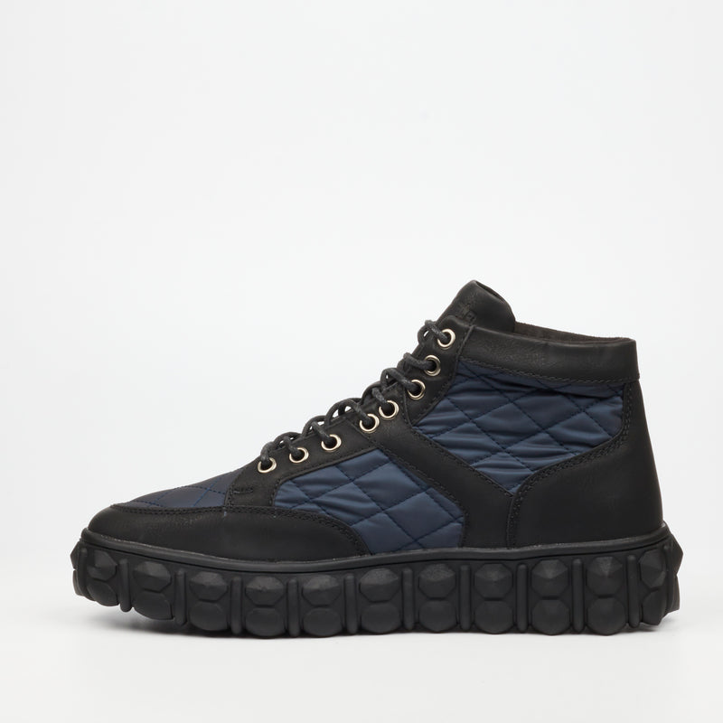 Mazerata Pigale 8 Faux Nubuck / Nylon Ankle Boot - Navy footwear Mazerata