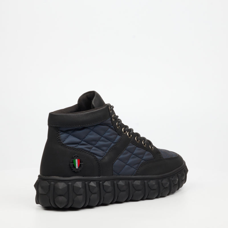 Mazerata Pigale 8 Faux Nubuck / Nylon Ankle Boot - Navy footwear Mazerata