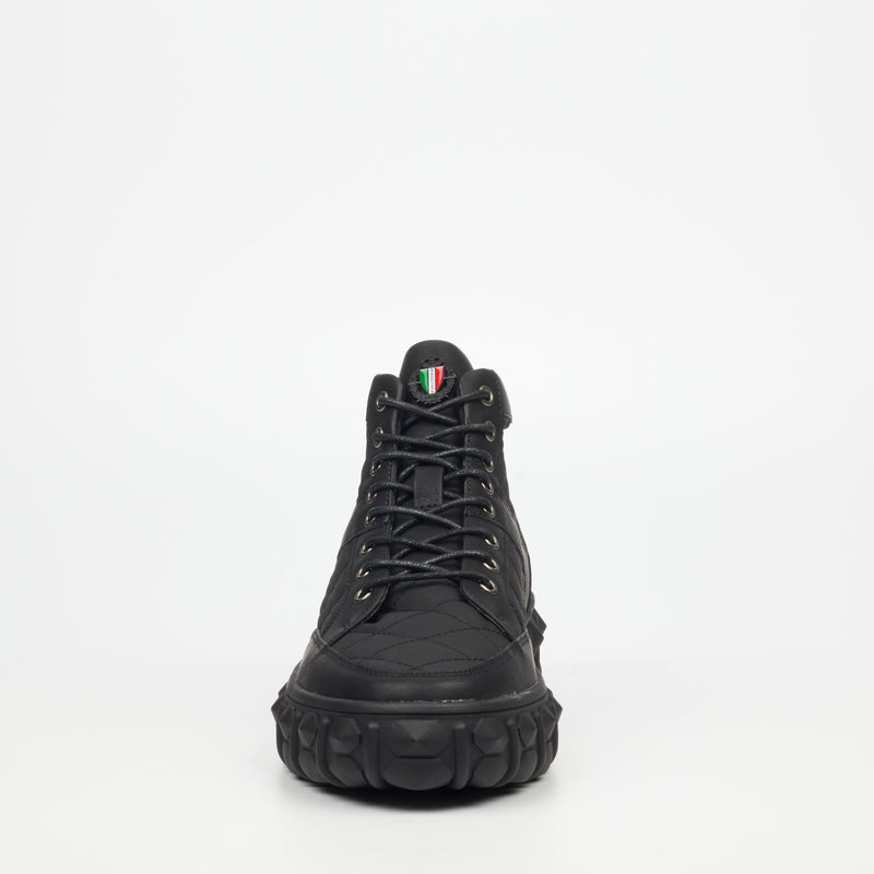 Mazerata Pigale 9 Faux Nubuck / Nylon Ankle Boot - Black footwear Mazerata