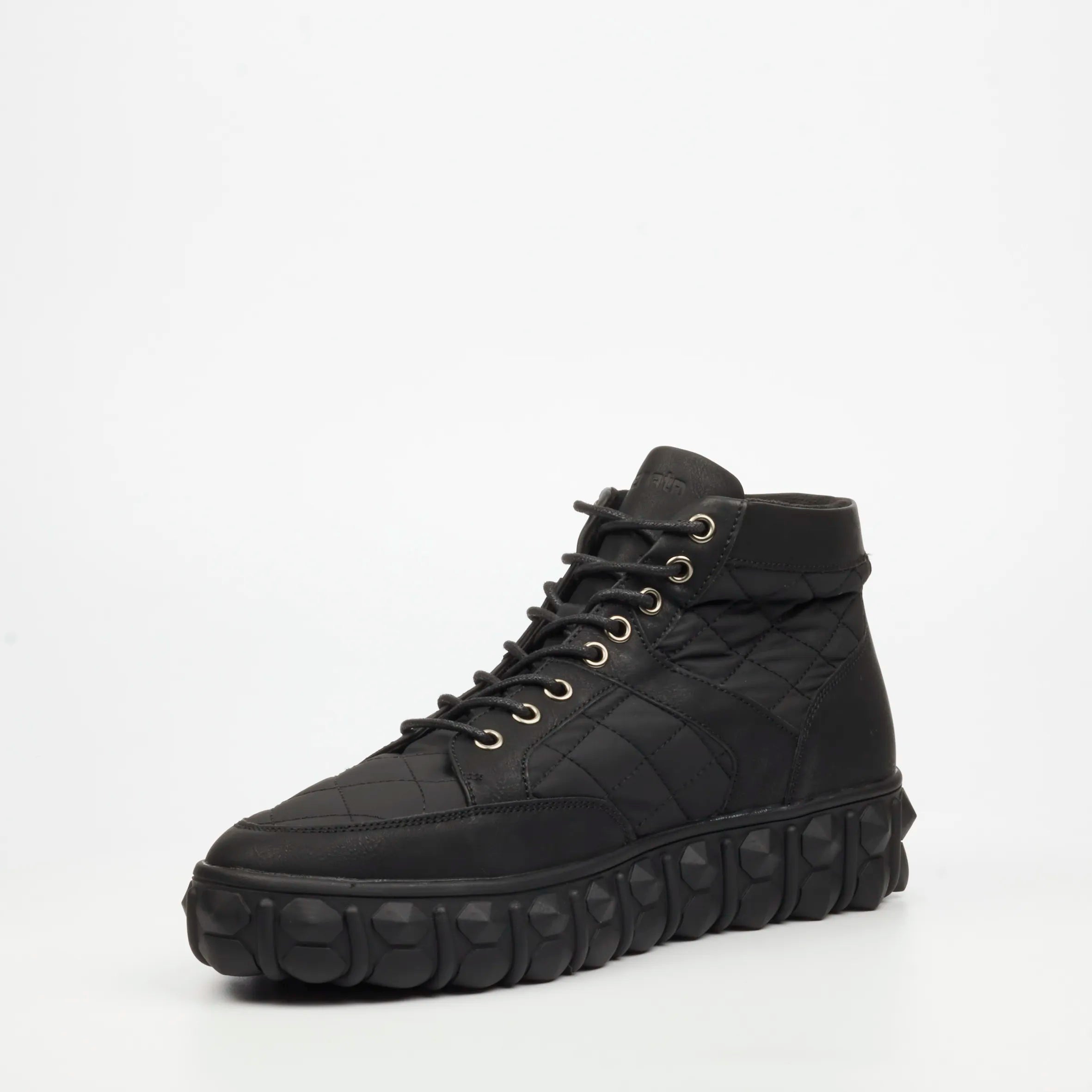 Mazerata Pigale 9 Faux Nubuck / Nylon Ankle Boot - Black