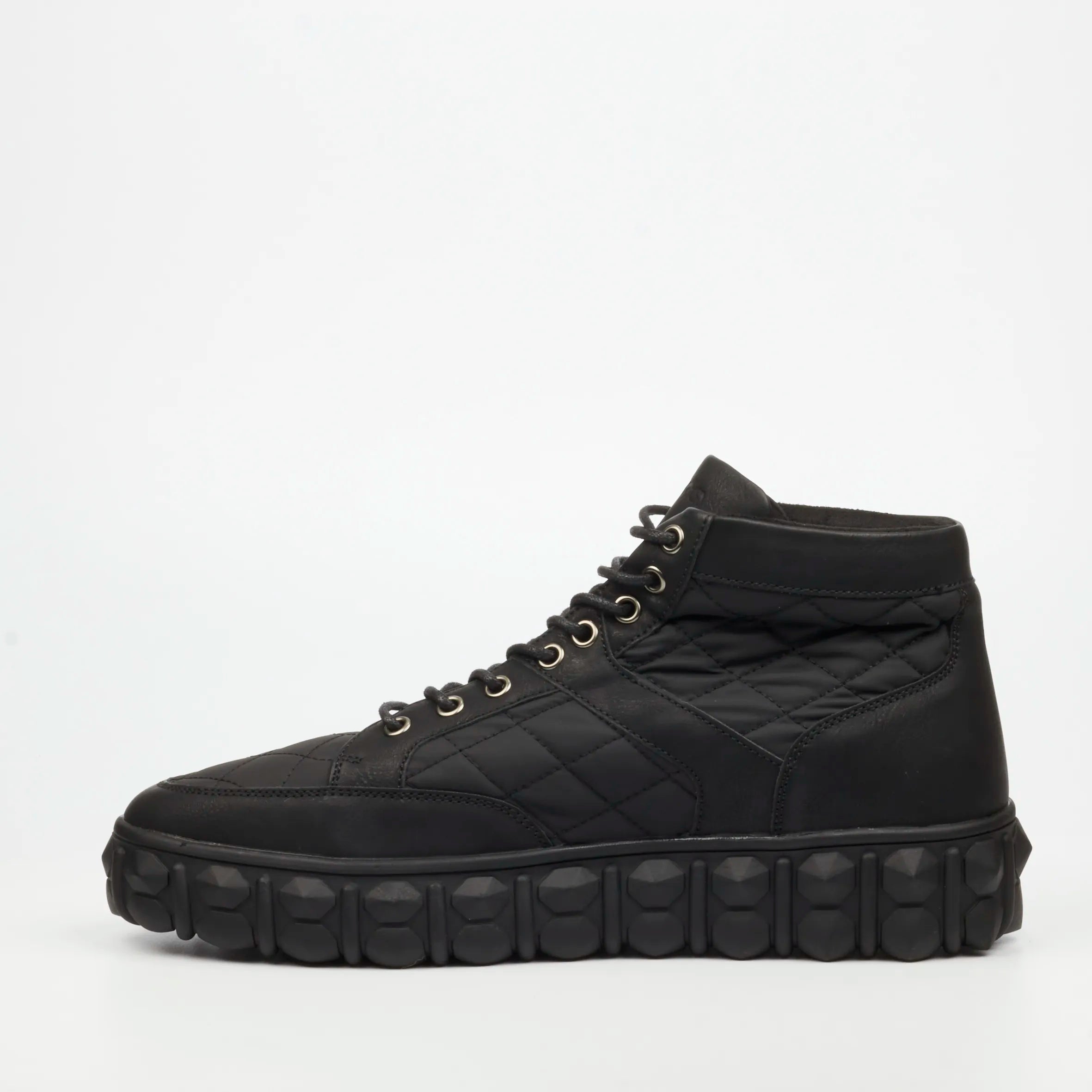 Mazerata Pigale 9 Faux Nubuck / Nylon Ankle Boot - Black