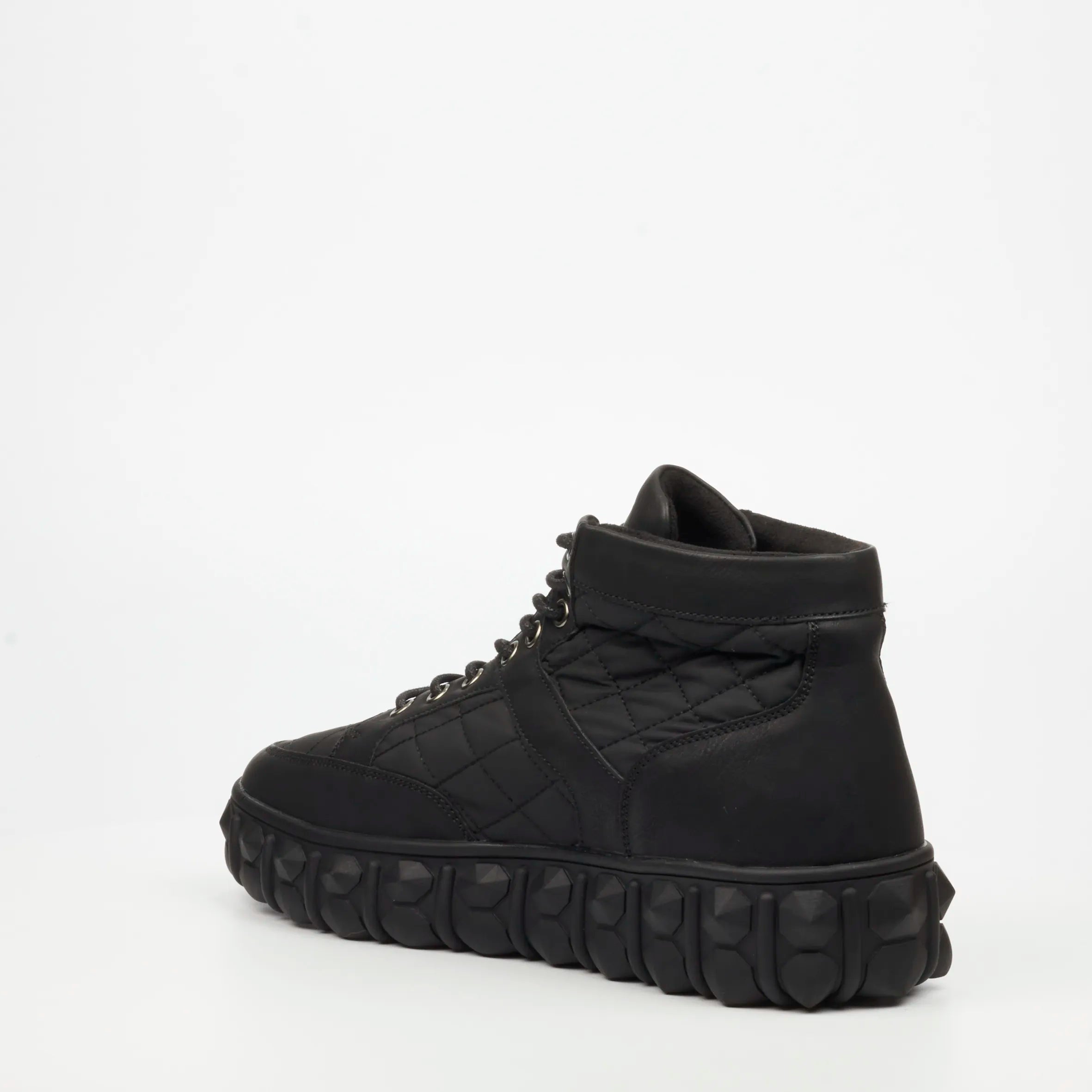 Mazerata Pigale 9 Faux Nubuck / Nylon Ankle Boot - Black