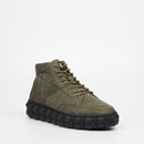 Mazerata Pigale 9 Faux Nubuck / Nylon Ankle Boot - Olive footwear Mazerata