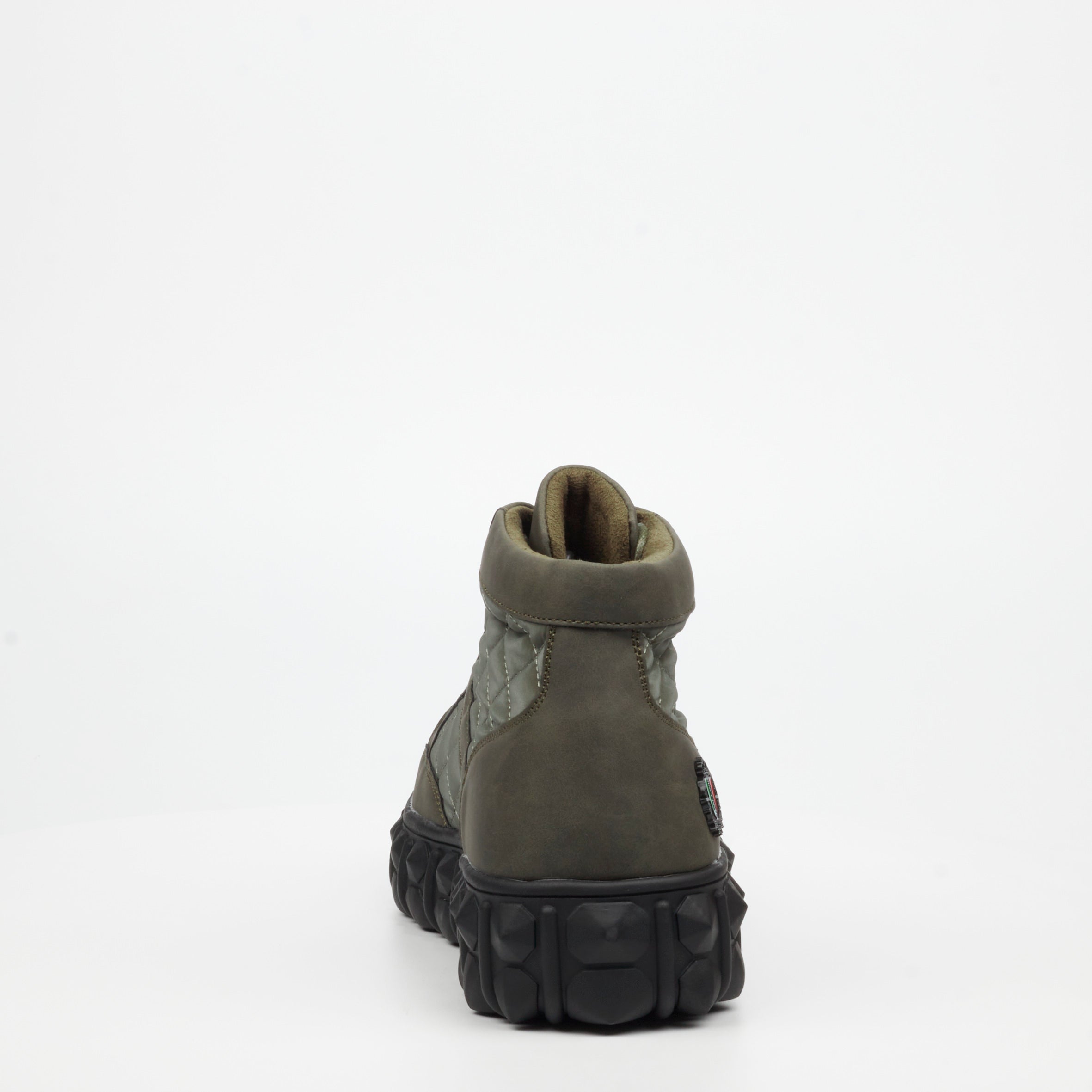 Mazerata Pigale 9 Faux Nubuck / Nylon Ankle Boot - Olive footwear Mazerata