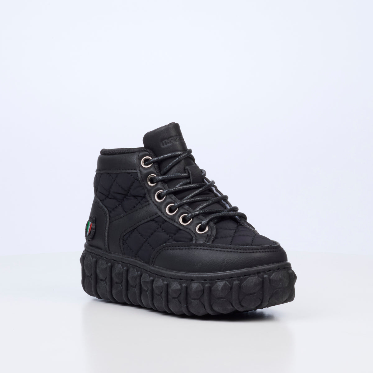 Mazerata Pigale 9 Faux Nubuck / Nylon Ankle Boot - Black (Youth)