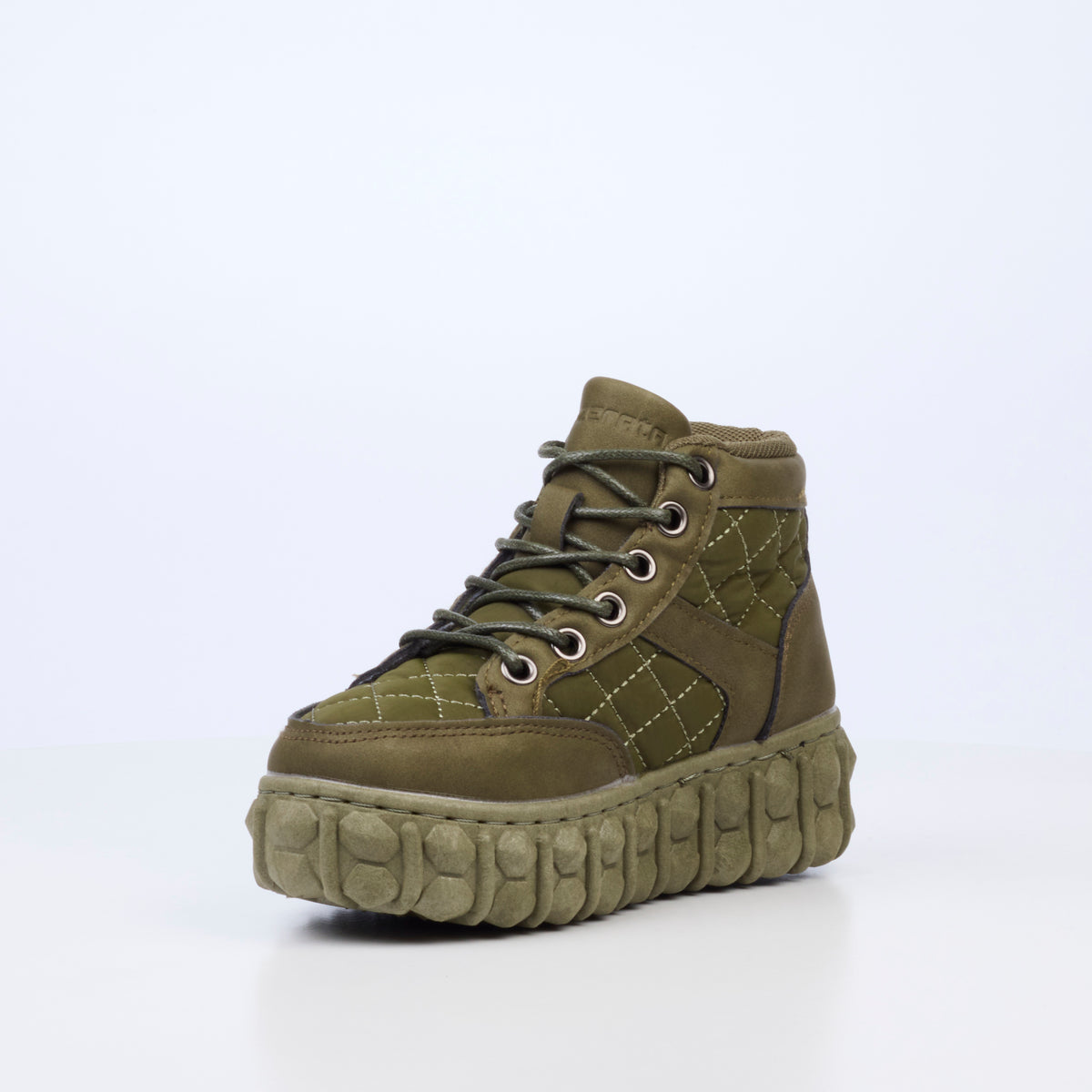 Mazerata Pigale 9 Faux Nubuck / Nylon Ankle Boot - Olive (Youth)