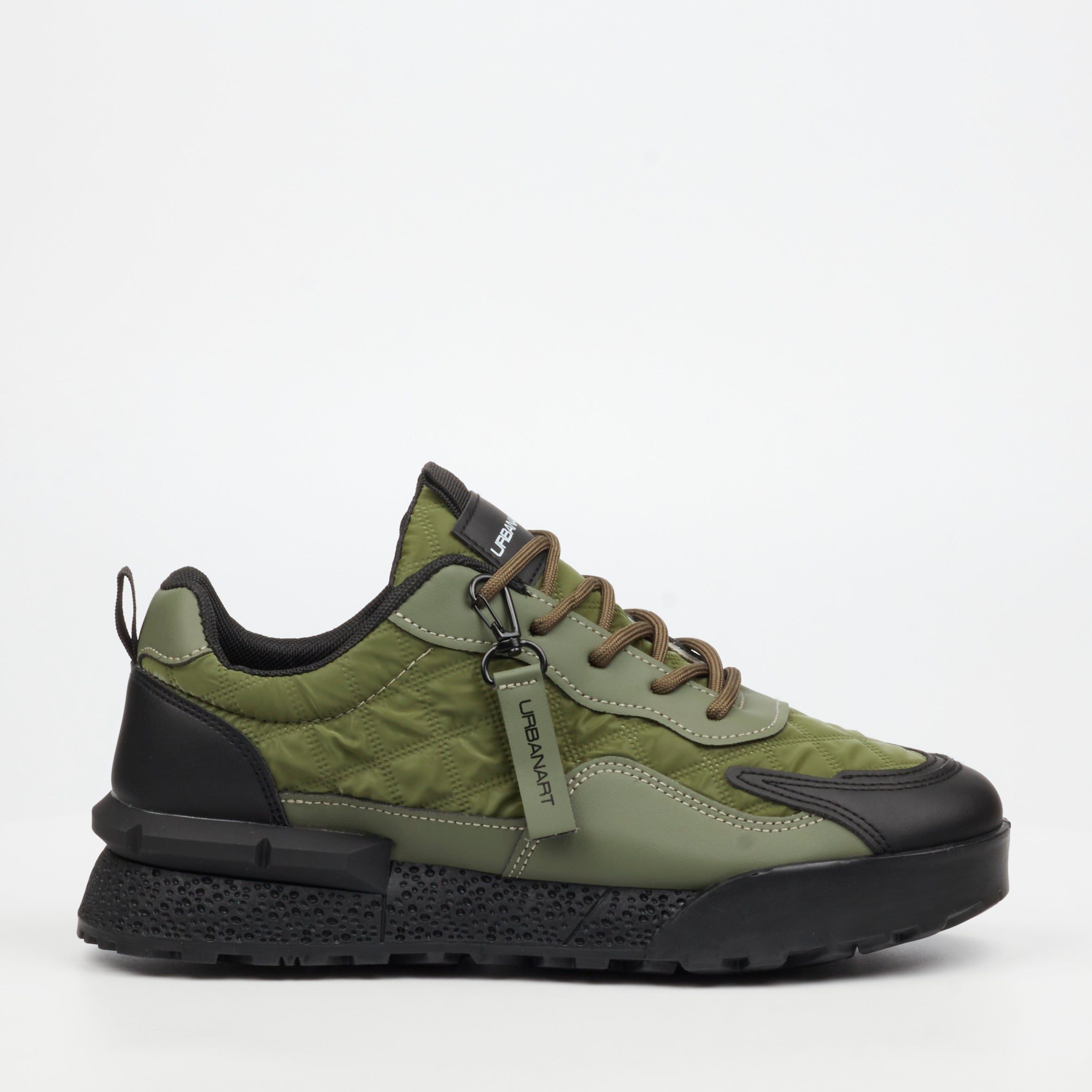 Urbanart Play 15 Lycra / Faux Nubuck Sneaker - Olive footwear Urbanart