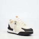 Urbanart Play 15 Lycra / Faux Nubuck Sneaker - Cream footwear Urbanart