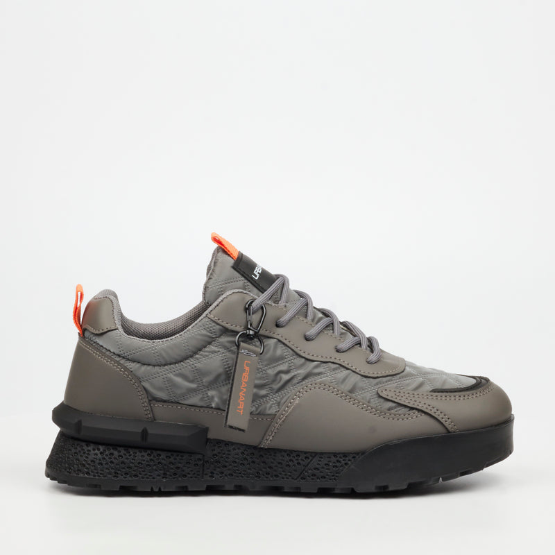 Urbanart Play 15 Lycra / Faux Nubuck Sneaker - Grey footwear Urbanart