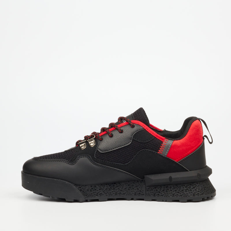 Urbanart Play 17 Faux Nubuck / Knit Sneaker - Black