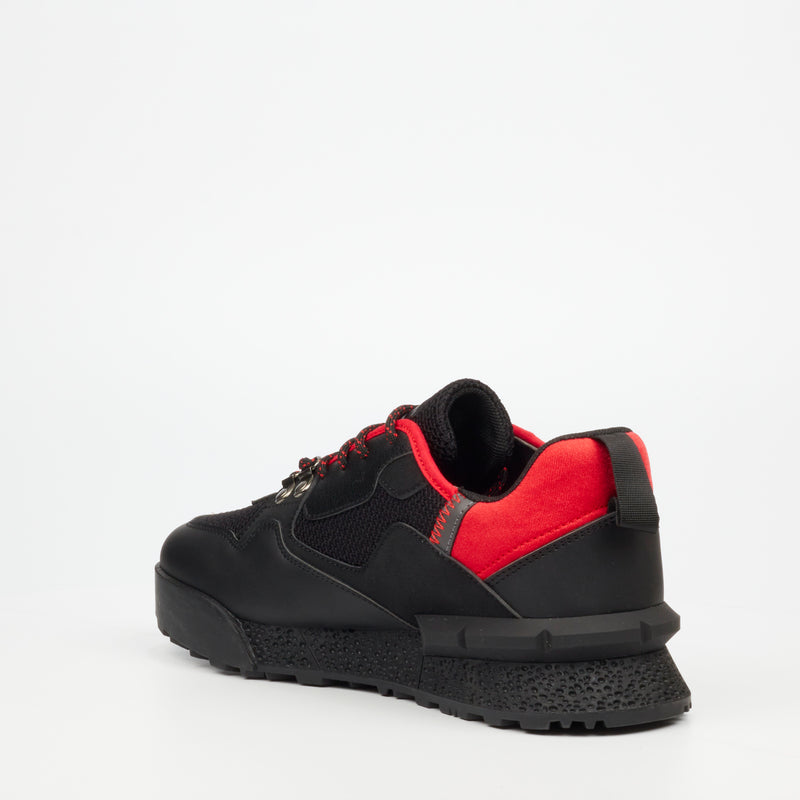 Urbanart Play 17 Faux Nubuck / Knit Sneaker - Black