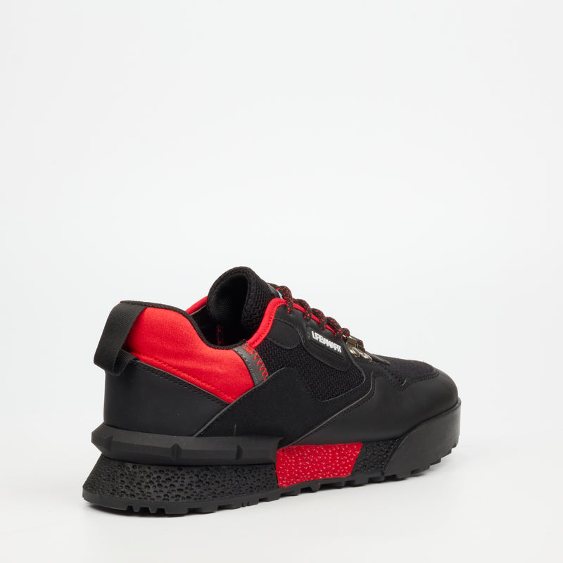 Urbanart Play 17 Faux Nubuck / Knit Sneaker - Black