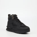 Urbanart Play 18 Faux Nubuck / Mesh Ankle Boot - Black footwear Urbanart