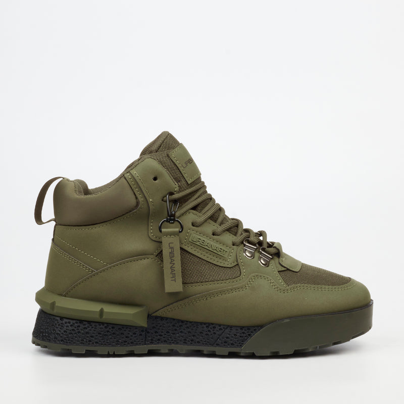 Urbanart Play 18 Faux Nubuck / Mesh Ankle Boot - Olive