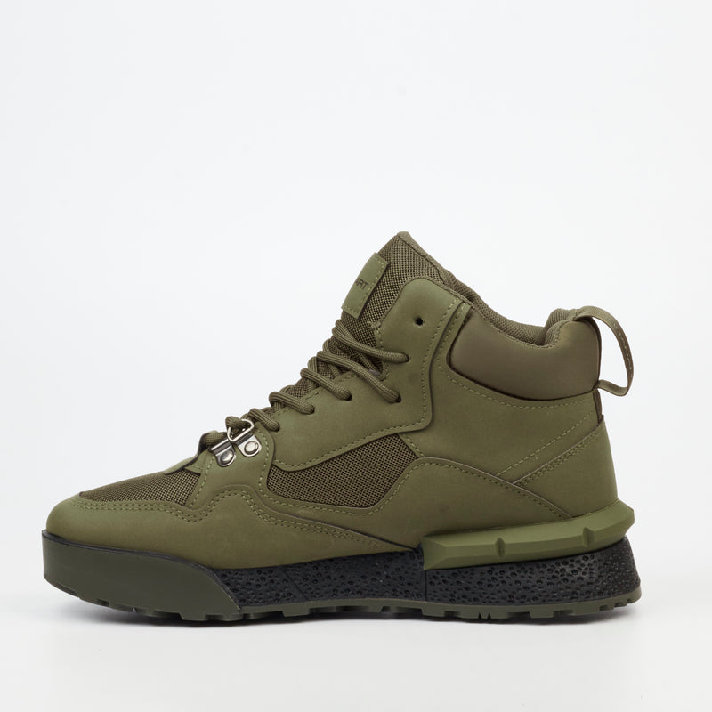 Urbanart Play 18 Faux Nubuck / Mesh Ankle Boot - Olive