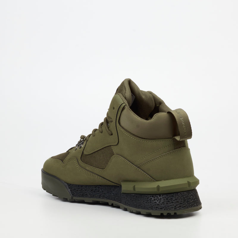 Urbanart Play 18 Faux Nubuck / Mesh Ankle Boot - Olive