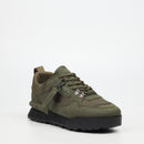 Urbanart Play 19 Nylon / Faux Wax Sneaker - Olive footwear Urbanart