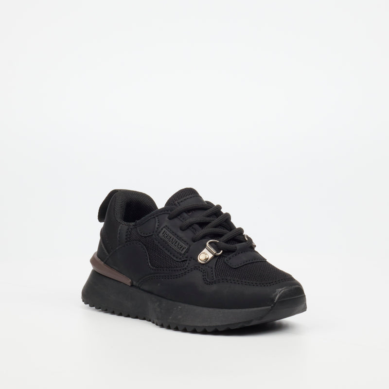 Urbanart Play 1 Faux Nubuck / Mesh Sneaker - Black(youth) footwear Urbanart   