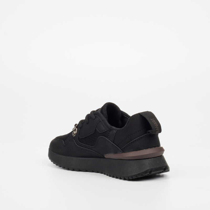 Urbanart Play 1 Faux Nubuck / Mesh Sneaker - Black (kids) footwear Urbanart