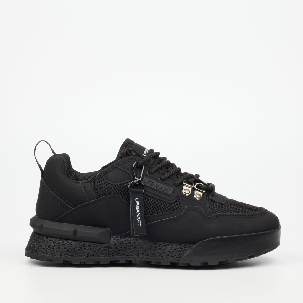 Urbanart Play 1 Faux Nubuck / Mesh Sneaker - Black footwear Urbanart