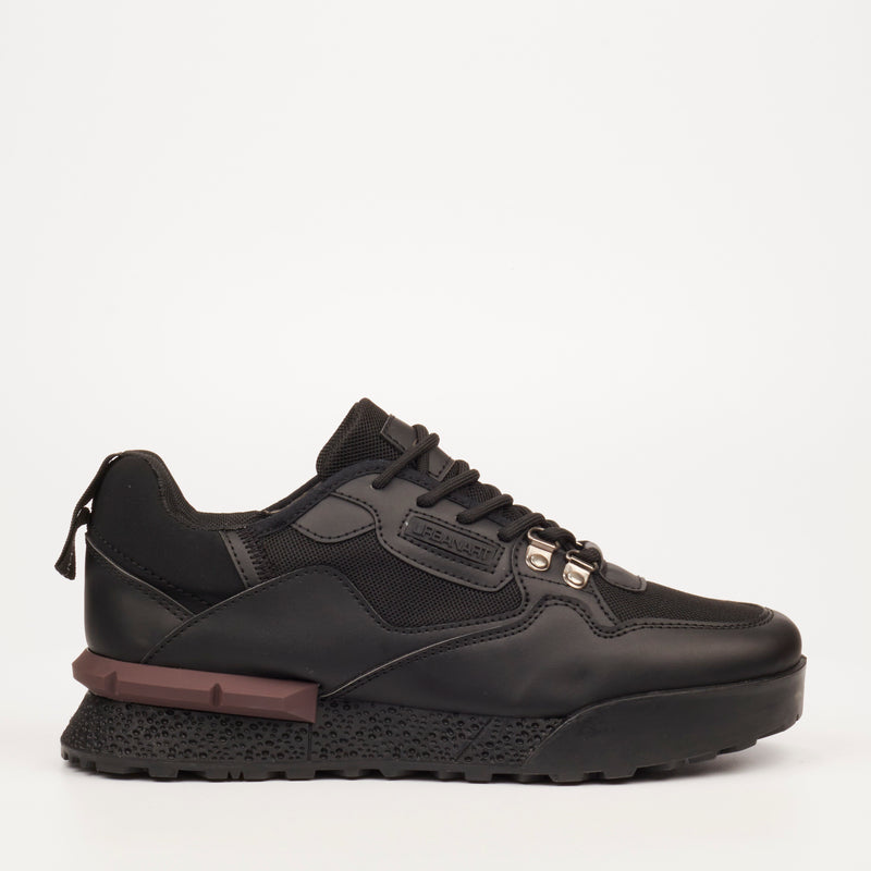 Urbanart Play 1 Faux Nubuck / Mesh Sneaker - Black footwear Urbanart