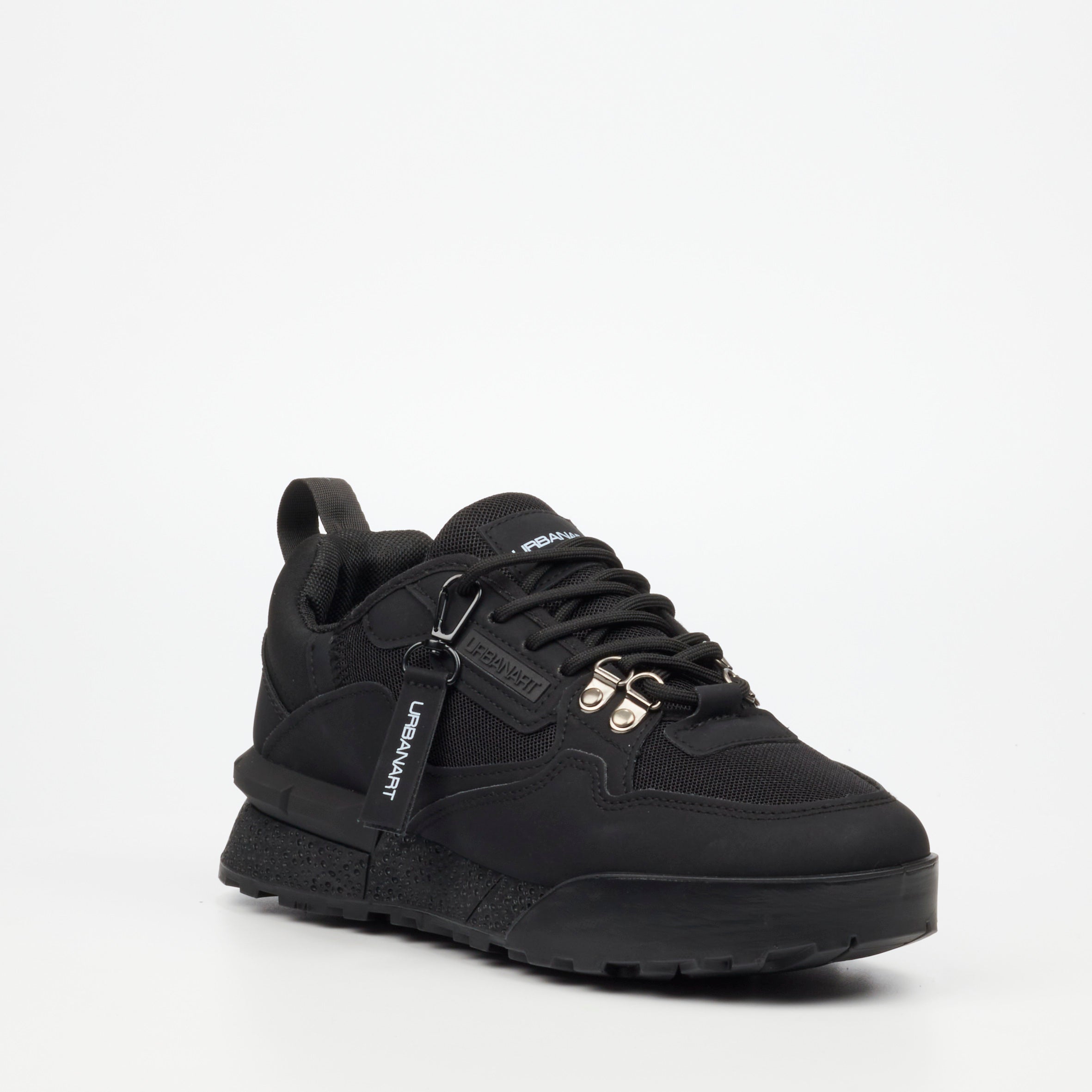 Urbanart Play 1 Faux Nubuck / Mesh Sneaker - Black footwear Urbanart
