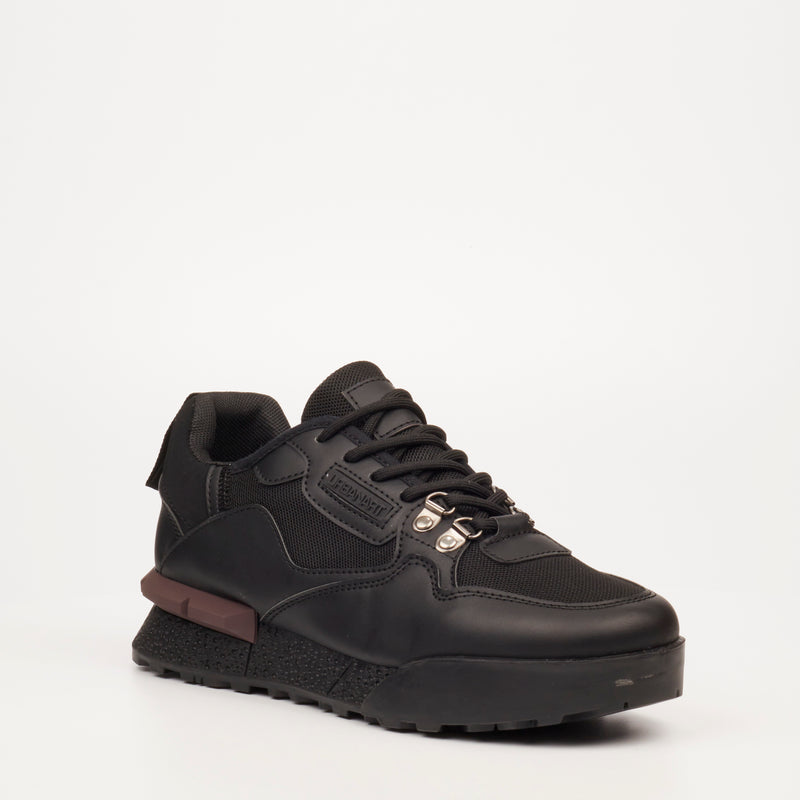 Urbanart Play 1 Faux Nubuck / Mesh Sneaker - Black footwear Urbanart