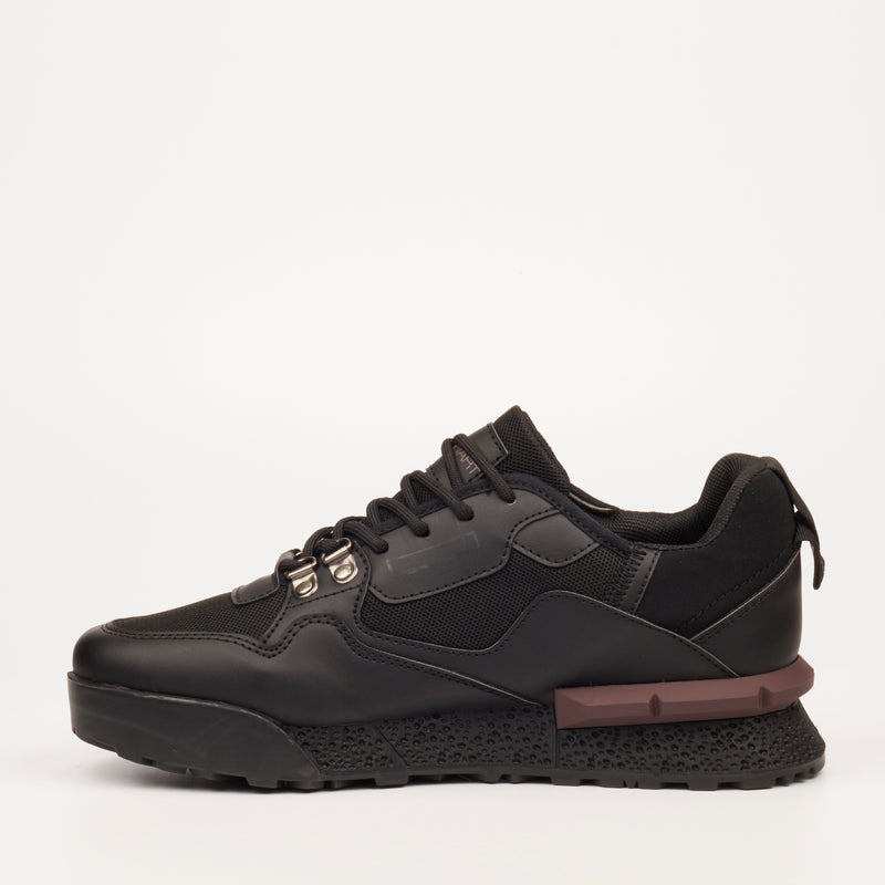 Urbanart Play 1 Faux Nubuck / Mesh Sneaker - Black footwear Urbanart