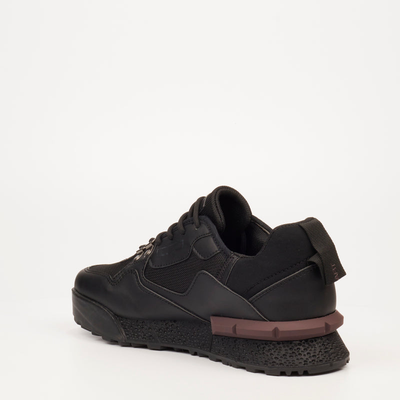 Urbanart Play 1 Faux Nubuck / Mesh Sneaker - Black footwear Urbanart