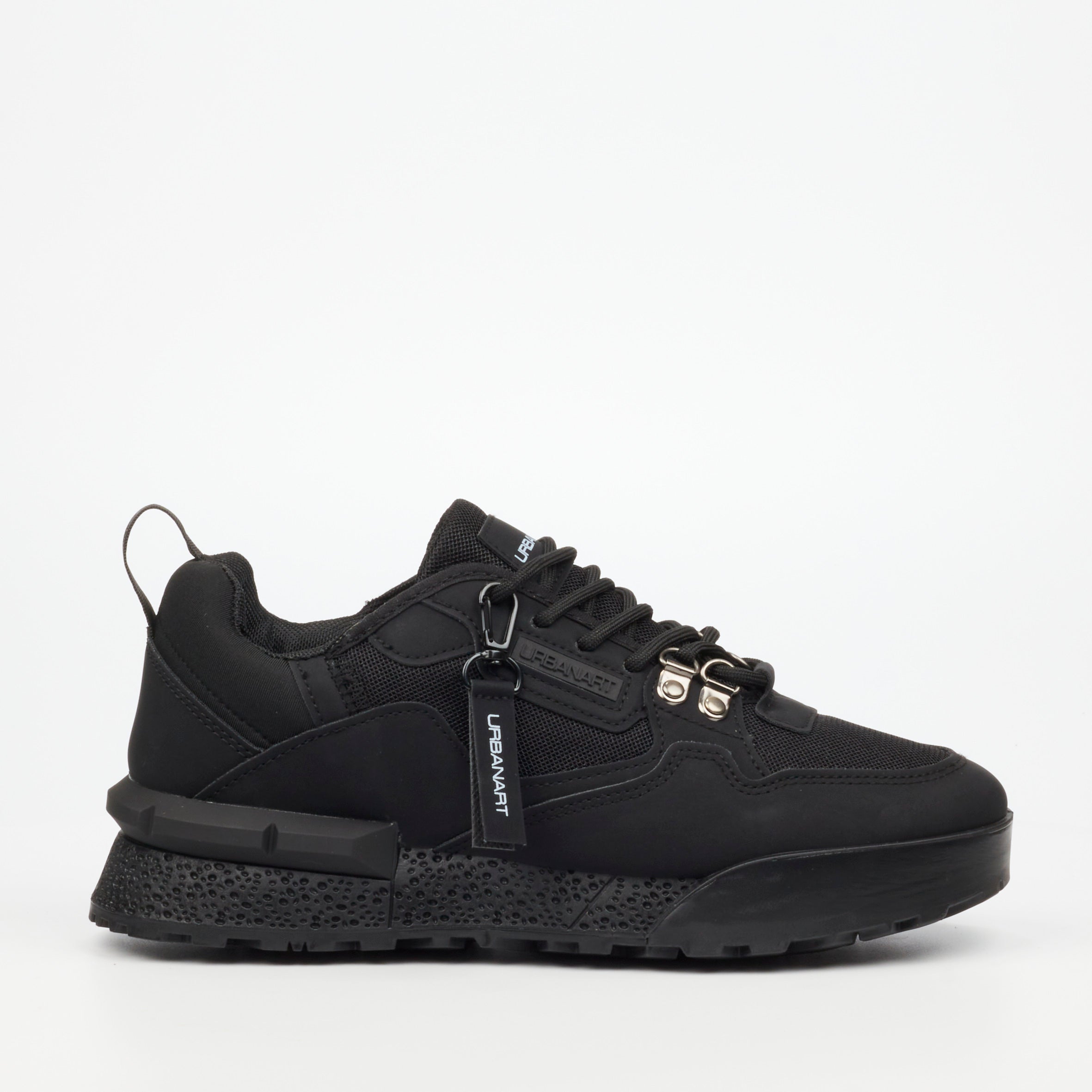 Urbanart Play 1 Faux Nubuck / Mesh Sneaker - Black footwear Urbanart