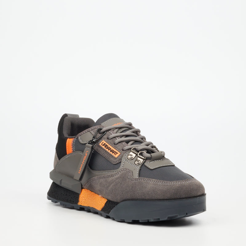 Urbanart Play 1 Faux Nubuck / Mesh Sneaker - Grey footwear Urbanart