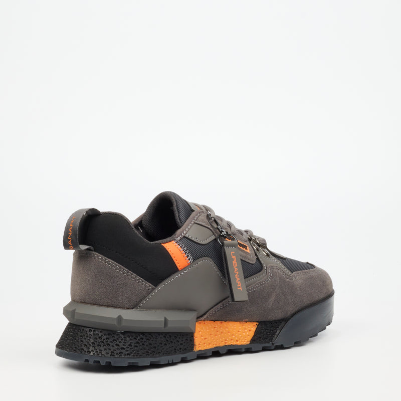 Urbanart Play 1 Faux Nubuck / Mesh Sneaker - Grey footwear Urbanart