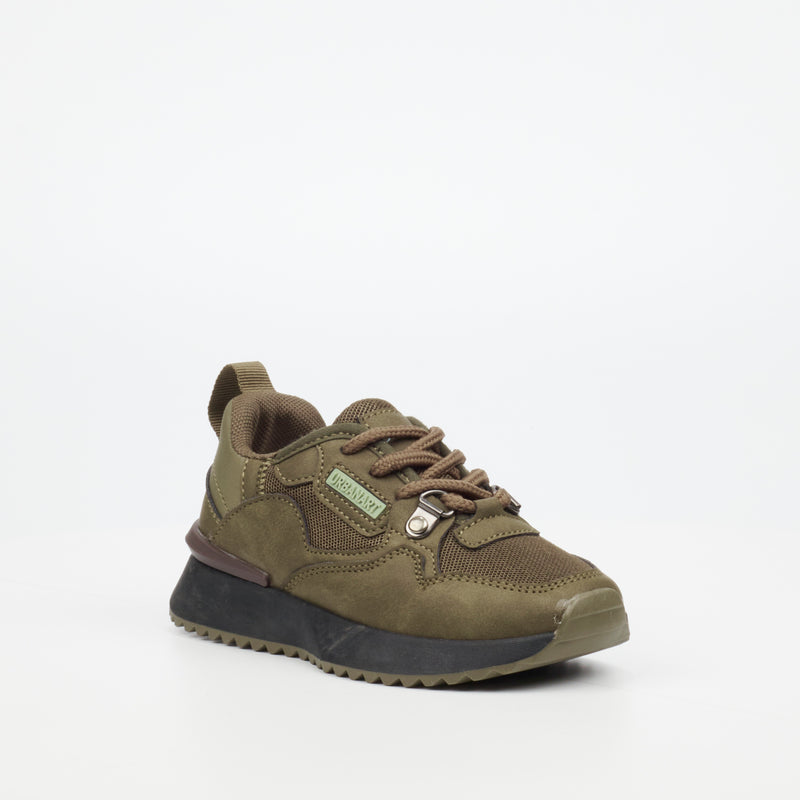 Urbanart Play 1 Faux Nubuck / Mesh Sneaker - Olive (youth) footwear Urbanart   